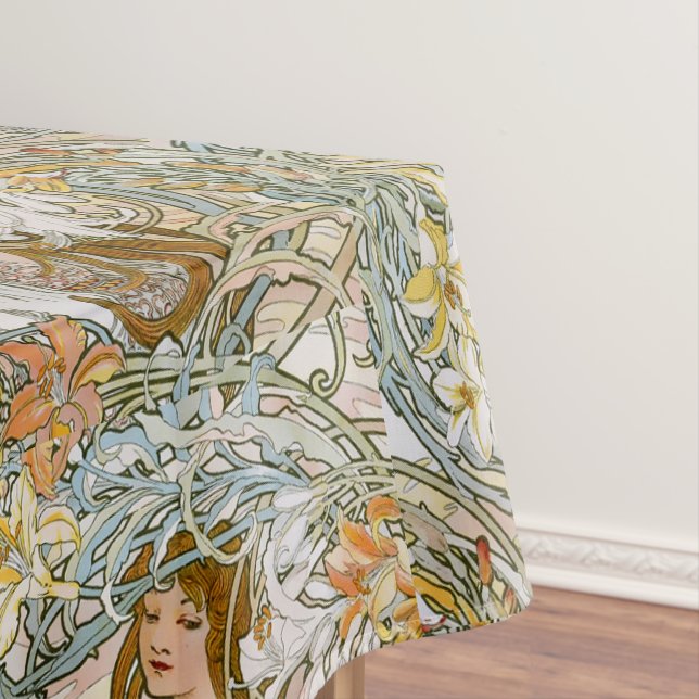 Mantel Art Nouveau Women & Floral Pattern by Mucha (In Situ)