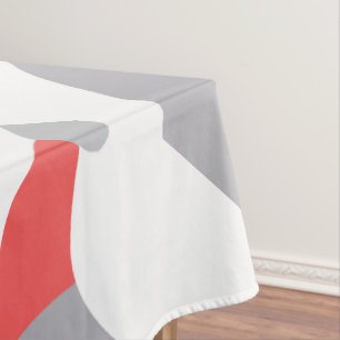 Mantel Arte abstracto de color blanco y gris rosa de cora