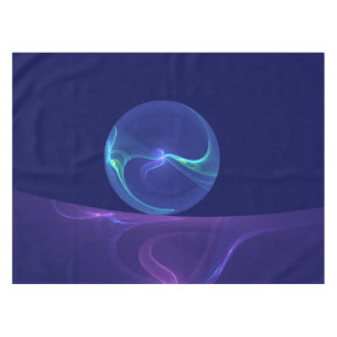 Mantel Arte abstracto fractal de sueño azul púrpura lumin