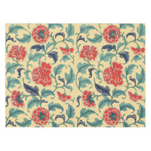 Mantel Arte Antiguo Chinoisería Floral Roja Art Nouveau V