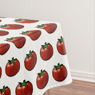 Mantel Arte Botánico de Tomate Rojo Rústico