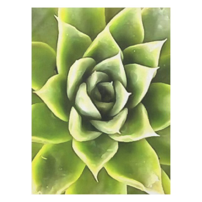 Mantel Arte Cacti verde exitoso (Anverso)