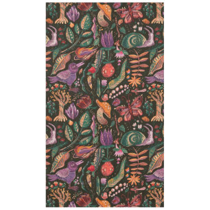 Mantel Arte de hada colorido con pájaro y flores