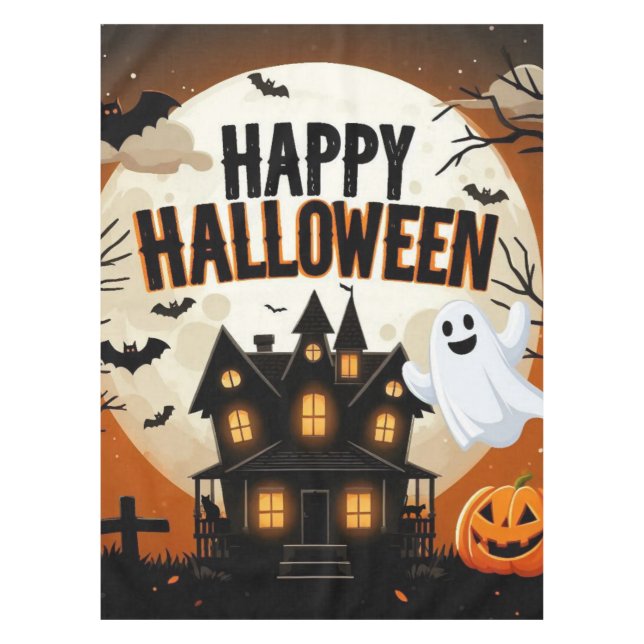 Mantel Arte de Halloween feliz (Anverso)