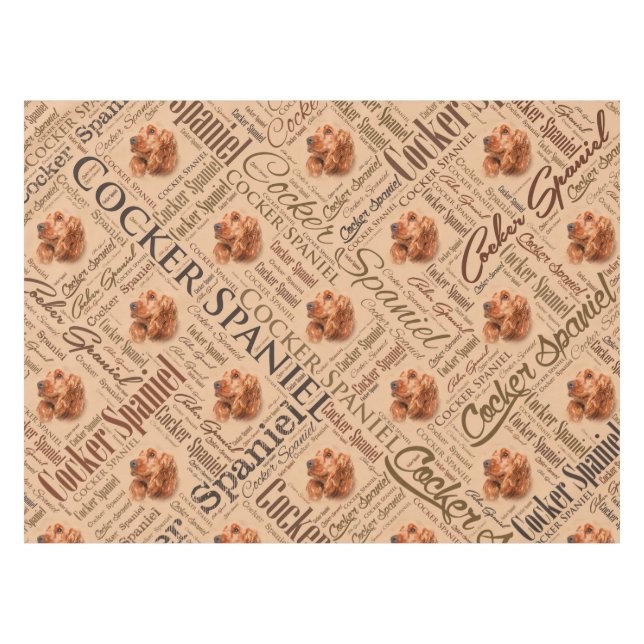 Mantel Arte de la palabra de cocker spaniel (Frente (Horizontal))