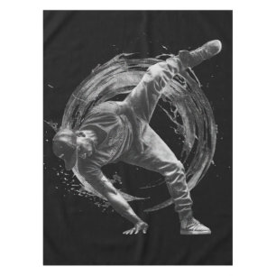 Mantel Arte de movimiento monocromo de estilo urbano
