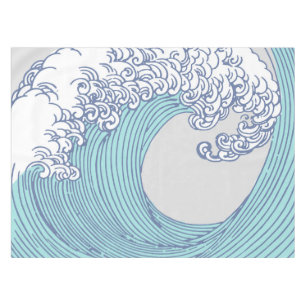 Mantel Arte de olas de surf Ukiyo-e japonés vintage Costa