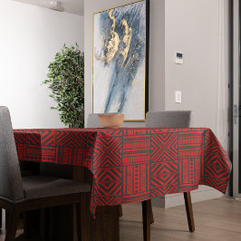 Mantel Arte de Patrón Tribal Rojo