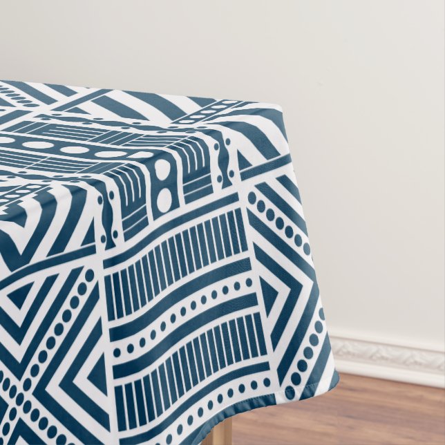 Mantel Arte de patrones tribales azules (In Situ)