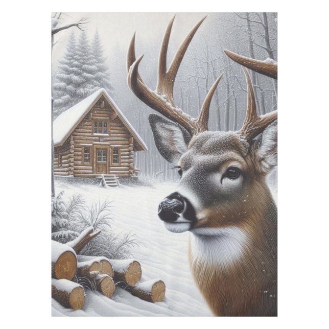 Mantel Arte de venado/buck de invierno (Anverso)