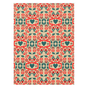 Mantel Arte floral abstracto boho