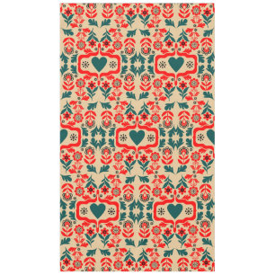 Mantel Arte floral abstracto boho
