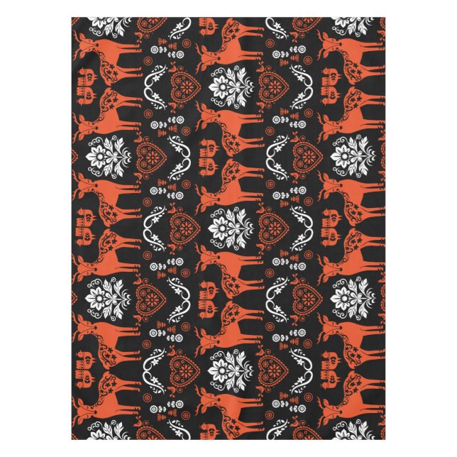 Mantel Arte folclórico noruego Rosemaling (Anverso)