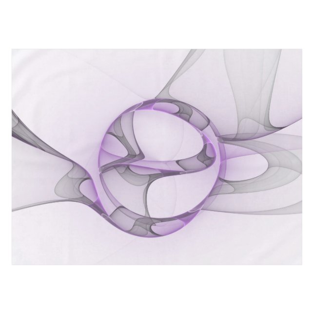 Mantel Arte fractal abstracto moderno lavanda gris (Frente (Horizontal))