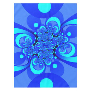 Mantel Arte fractal abstracto moderno tonos de azul
