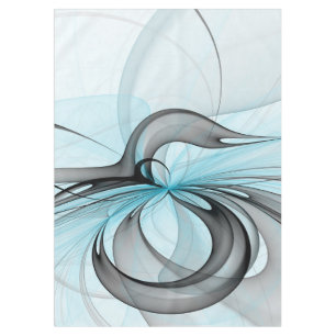 Mantel Arte fractal moderno gris antracita abstracto