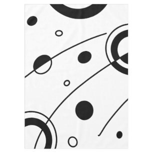 Mantel Arte geométrico abstracto negro y blanco