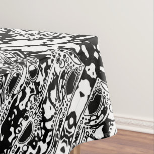 Mantel Arte Geométrico Negro Y Blanco 25