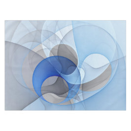 Mantel Arte gráfico fractal abstracto azul gris moderno