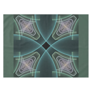 Mantel Arte gráfico geométrico fractal teal moderno