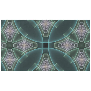 Mantel Arte gráfico geométrico fractal teal moderno