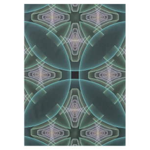 Mantel Arte gráfico geométrico fractal teal moderno