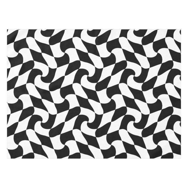 Mantel arte óptico en blanco y negro (Frente (Horizontal))