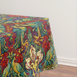 Mantel Arte Retro Art Nouveau Pavos y Aves por Walter Cra