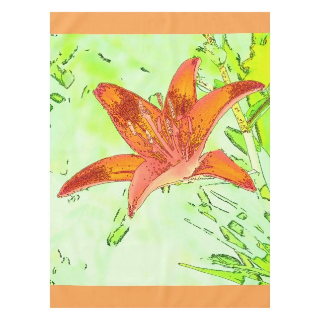 Mantel artístico del lirio tigrado (Anverso)