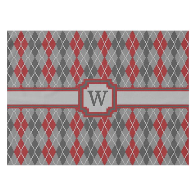 Mantel Ashes and Embers Argyle Tablecloth (Frente (Horizontal))