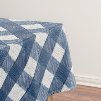 Mantel Aspecto de mezclilla azul y blanco