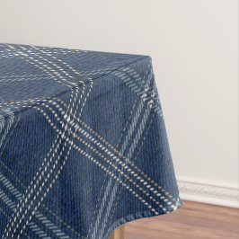 Mantel Aspecto de mezclilla azul y blanco