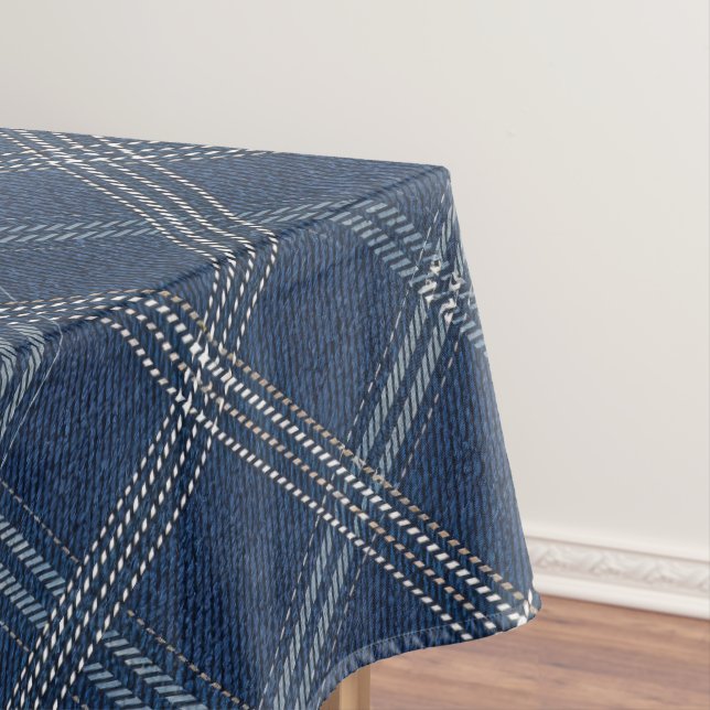 Mantel Aspecto de mezclilla azul y blanco (In Situ)