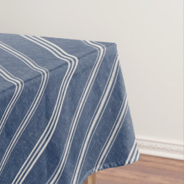 Mantel Aspecto de mezclilla azul y blanco