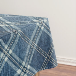 Mantel Aspecto de mezclilla azul y blanco