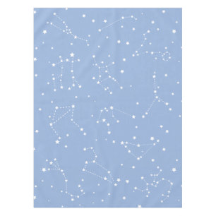 Mantel Astrología Pastel Azul Blanco Estrellas Constelaci