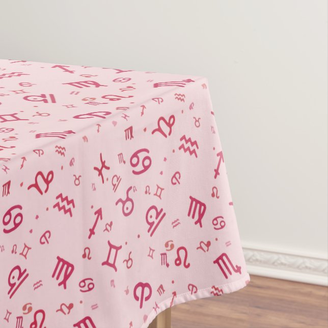 Mantel Astrología rosa Rótulo de símbolos zodiaco (In Situ)