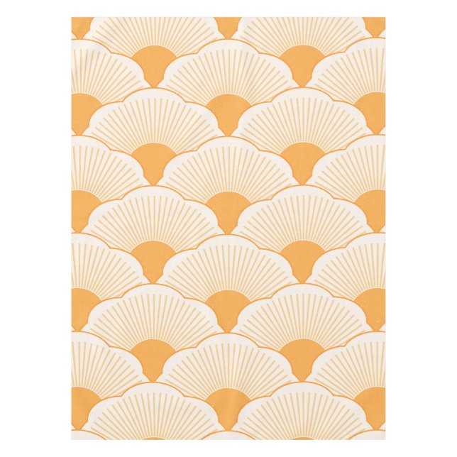 Mantel Atardecer, naranja tonal, textura de hormigón (Anverso)