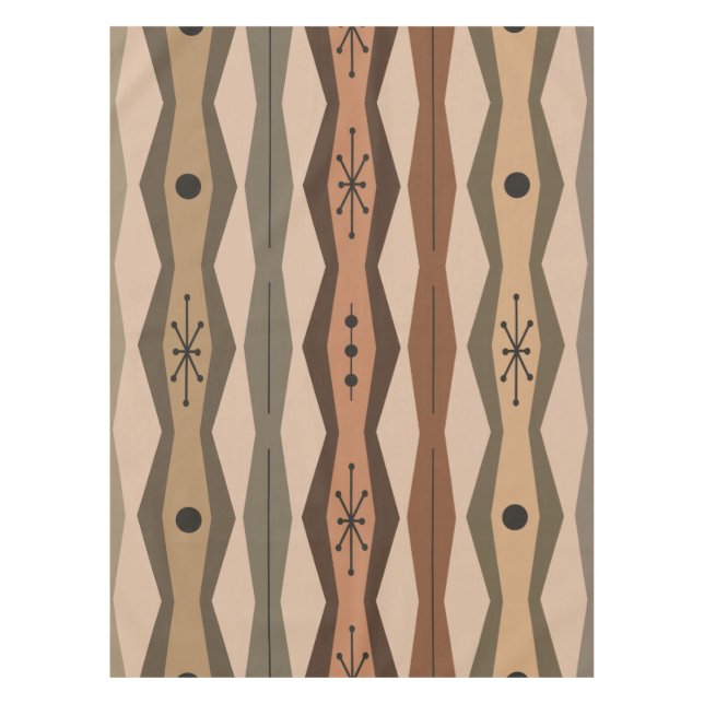 Mantel Atomic Era Abstract Columns Brown (Anverso)