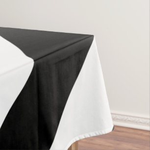 Mantel Atrapado negro y blanco a rayas