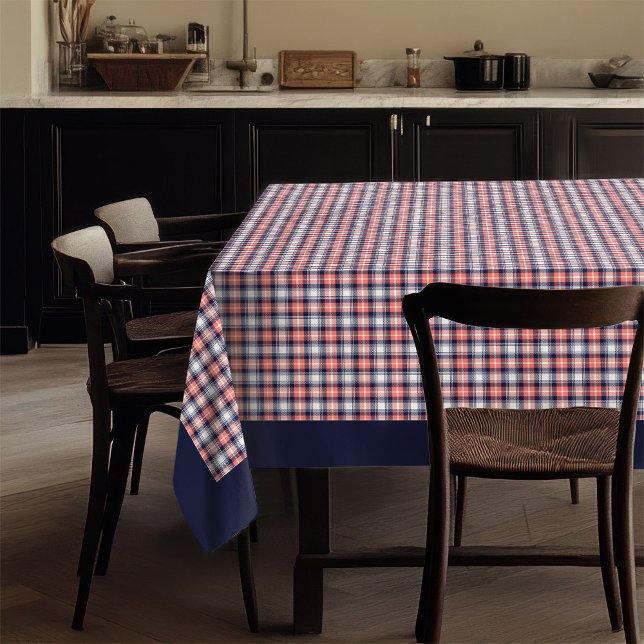 Mantel Audaz manto de la Marina de Coral perfecto para ce (Bold Coral Navy Tablecloth Perfect for Entertaining)