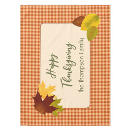 Mantel Autumn Gingham Thanksgiving Tablecloth