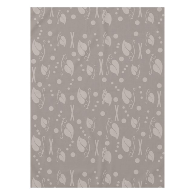 Mantel Autumn Leaves Pattern Taupe (Anverso)