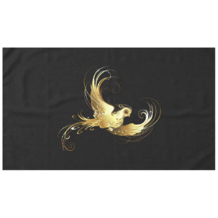 Mantel Ave dorada sobre fondo negro