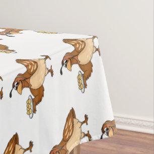 Mantel Ave feliz con personalizado de huevos