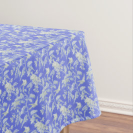 Mantel Aves blancas y flores azules