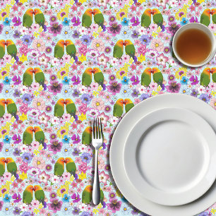 Mantel Aves de amor Flor tropical