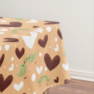 Mantel Aves primaverales aman a la pareja dulce corazón d