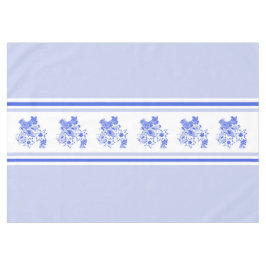 Mantel Aves y Edelweiss azules y blancos