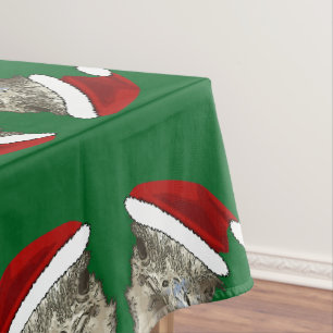 Mantel Avestruz con sombrero de Santa Navidad Animal de z